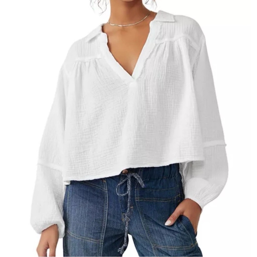 Free People We The Free Yucca Double Cloth
Cotton Top